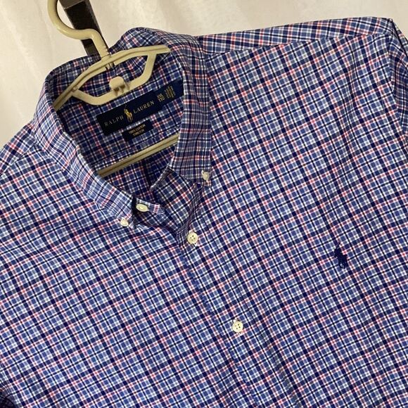 Polo Ralph Lauren Cotton Stretch Button Down Shirt Men’s XXL Long Sleeve Plaid - Picture 1 of 6